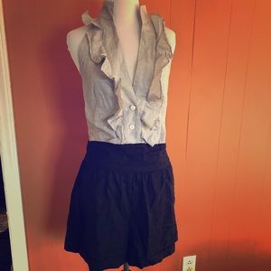 Anthropologie Linen romper by Sunner